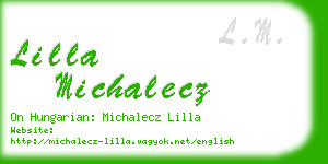 lilla michalecz business card